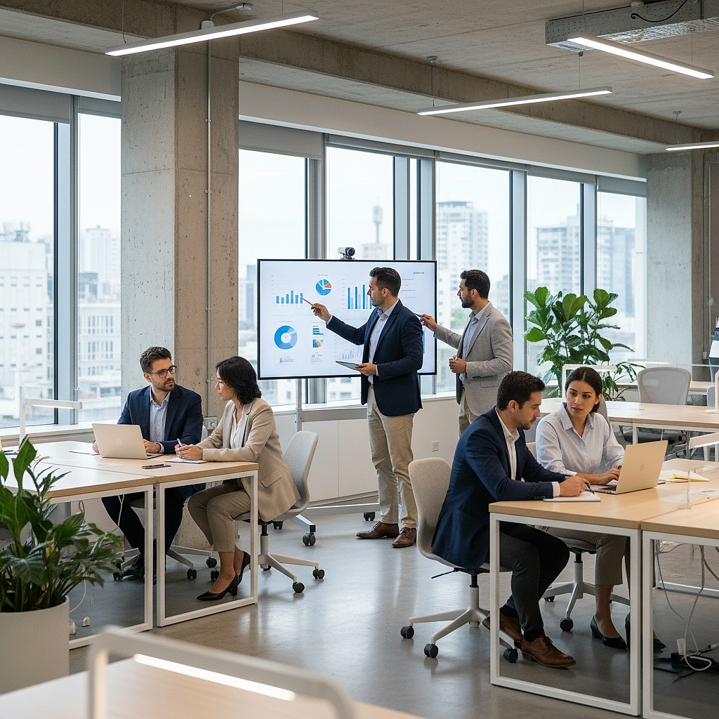 Teamarbeit im modernen Büro